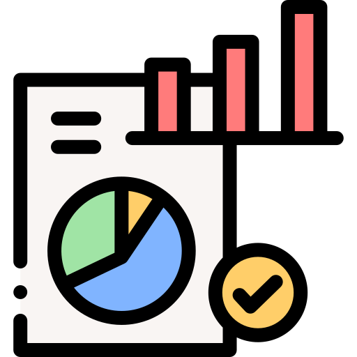 analytics Detailed Rounded Lineal color icon