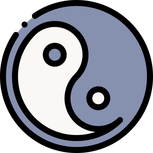 Yin yang Detailed Rounded Lineal color icon
