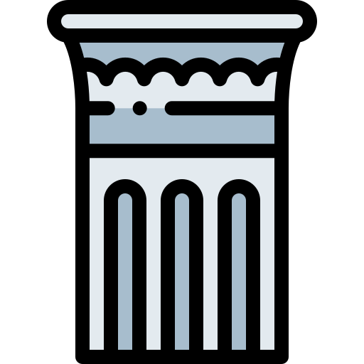 Corinthian pillar Detailed Rounded Lineal color icon