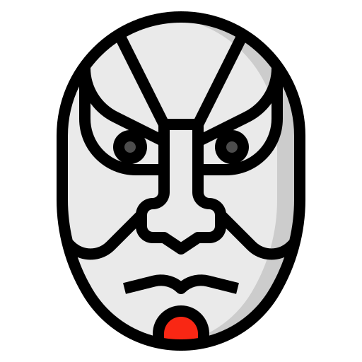 kabuki mynamepong Lineal Color Ícone