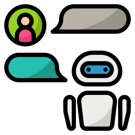 チャットボット mynamepong Lineal Color icon