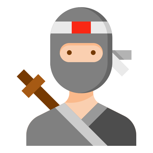 Ninja mynamepong Flat icon