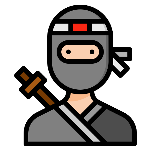 Ninja mynamepong Lineal Color icon