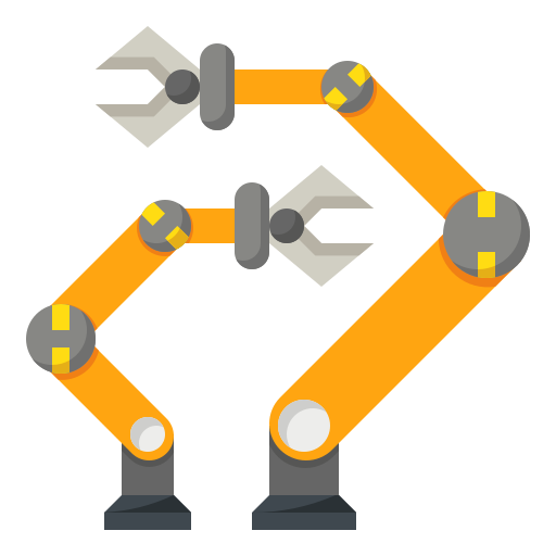 로봇 팔 mynamepong Flat icon