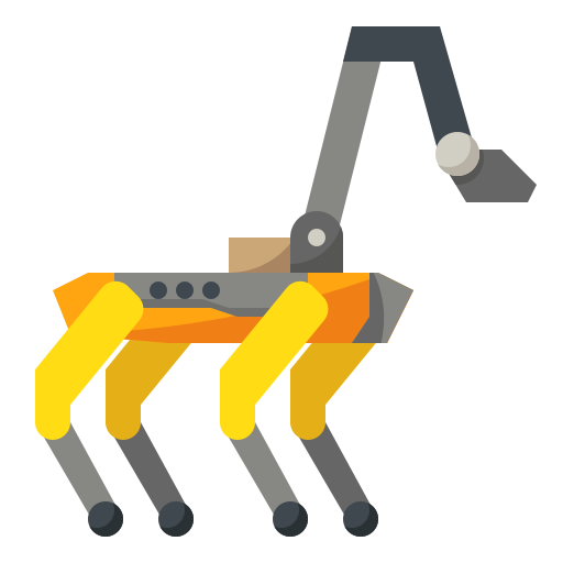 Robotic dog mynamepong Flat icon