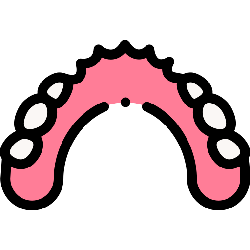 Denture Detailed Rounded Lineal color icon