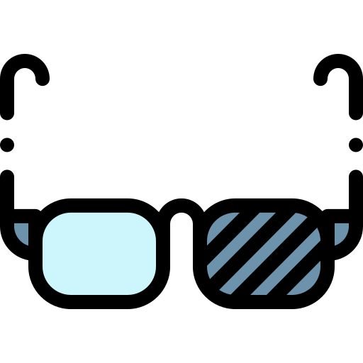Eyeglasses Detailed Rounded Lineal color icon