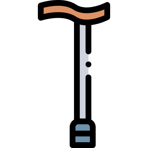 지팡이 Detailed Rounded Lineal color icon