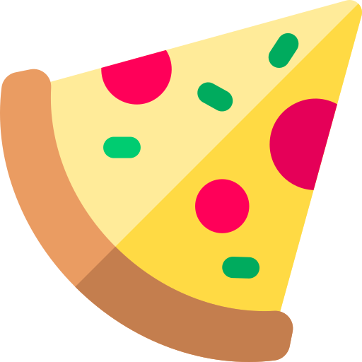 pizza Basic Rounded Flat icono