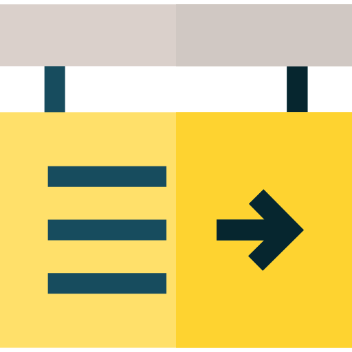 señal direccional Basic Straight Flat icono