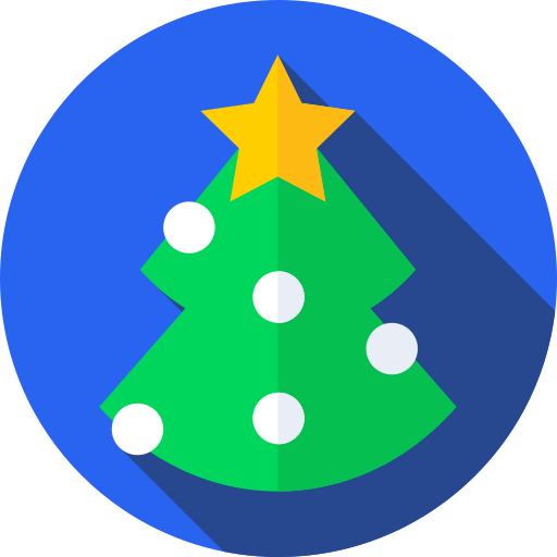 Рождественская елка Flat Circular Flat иконка