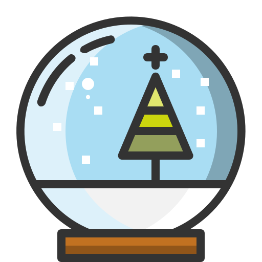 globo de nieve Generic Outline Color icono