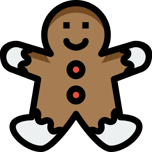 Gingerbread man Generic Outline Color icon