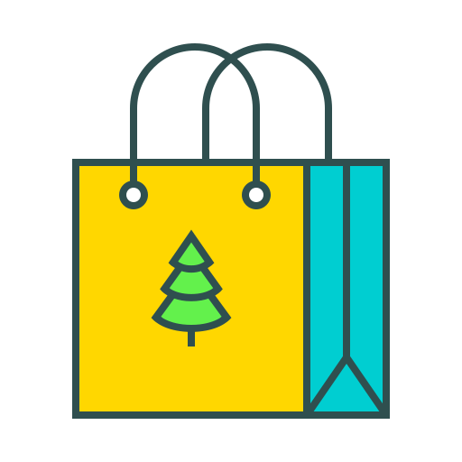 Shopping bag Generic Thin Outline Color icon