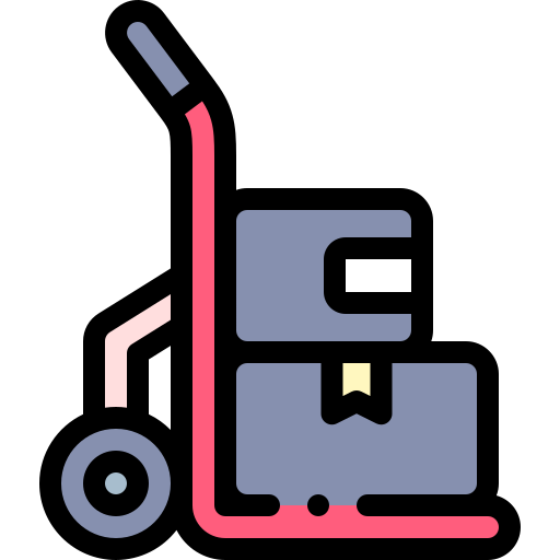 Delivery cart Detailed Rounded Lineal color icon