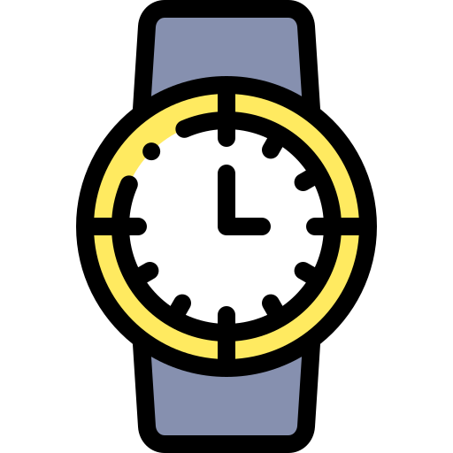 reloj de pulsera Detailed Rounded Lineal color icono