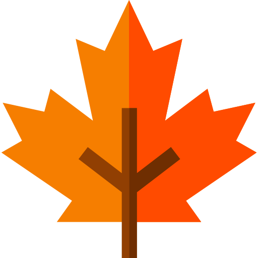 Maple leaf Basic Straight Flat icon