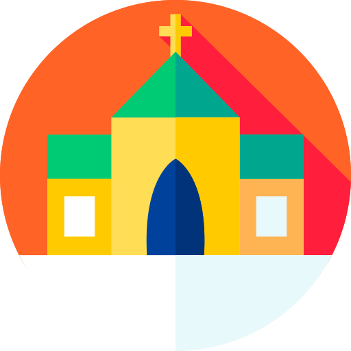 Church Flat Circular Flat icon