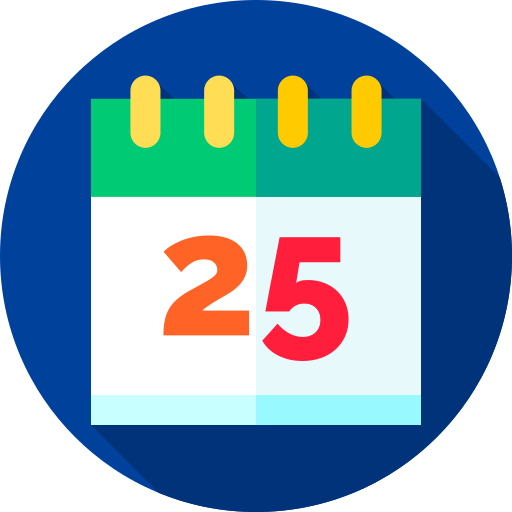 kalender Flat Circular Flat icon