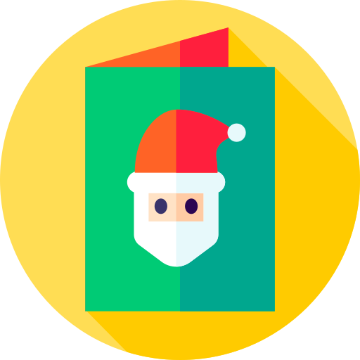 Рождественская открытка Flat Circular Flat иконка