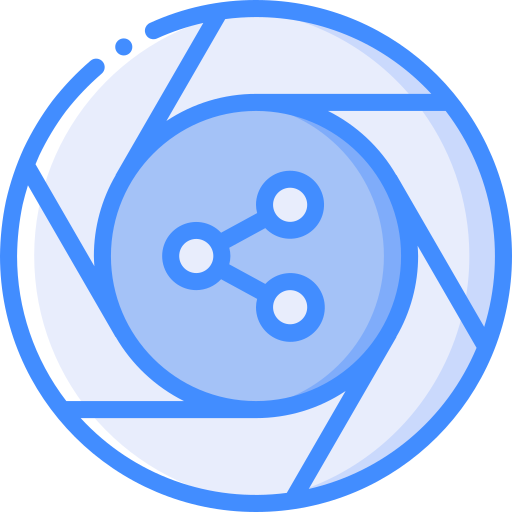 Share Basic Miscellany Blue icon