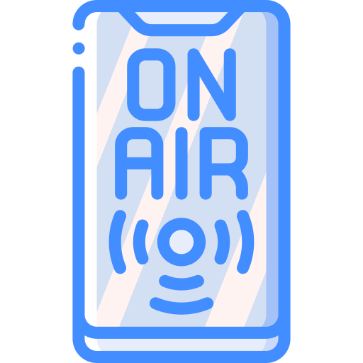 On air Basic Miscellany Blue icon