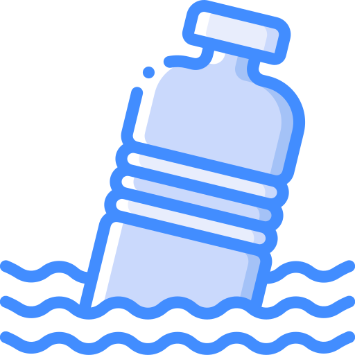 Plastic bottle Basic Miscellany Blue icon