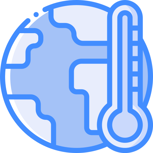 Global warming Basic Miscellany Blue icon