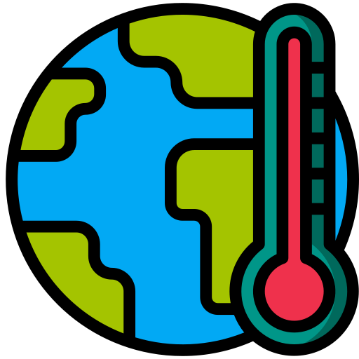 calentamiento global Basic Miscellany Lineal Color icono