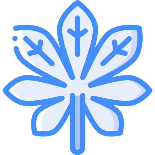 Leaf Basic Miscellany Blue icon