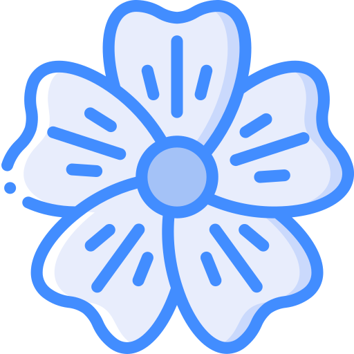 Flower Basic Miscellany Blue icon