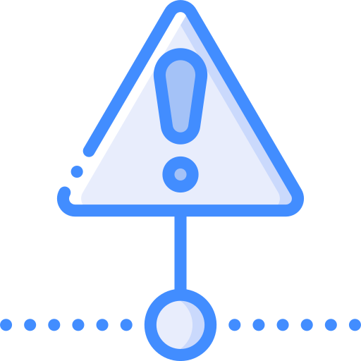 Warning Basic Miscellany Blue icon
