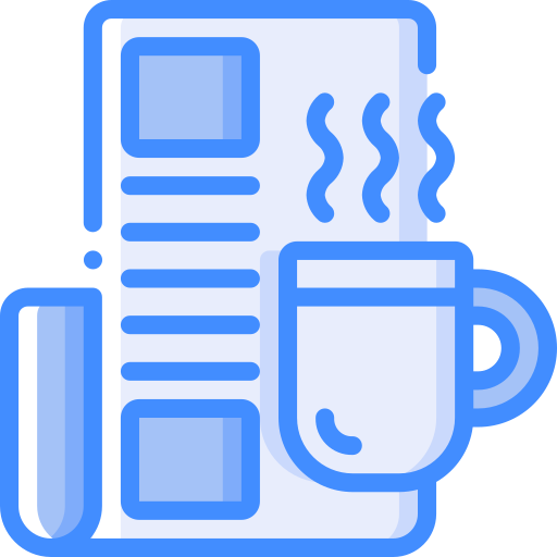 Newspaper Basic Miscellany Blue icon