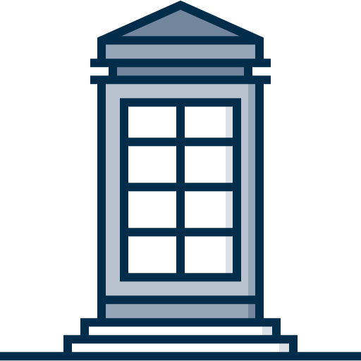 cabina telefónica Detailed Grey Lineal color icono