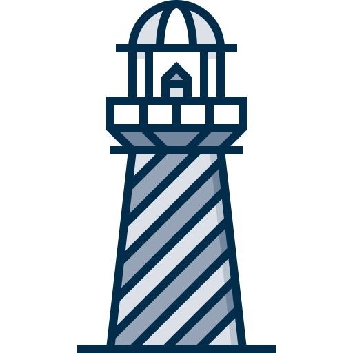 latarnia morska Detailed Grey Lineal color ikona