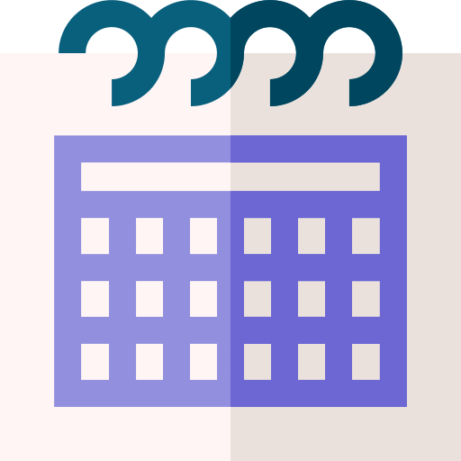 kalendarz Basic Straight Flat ikona