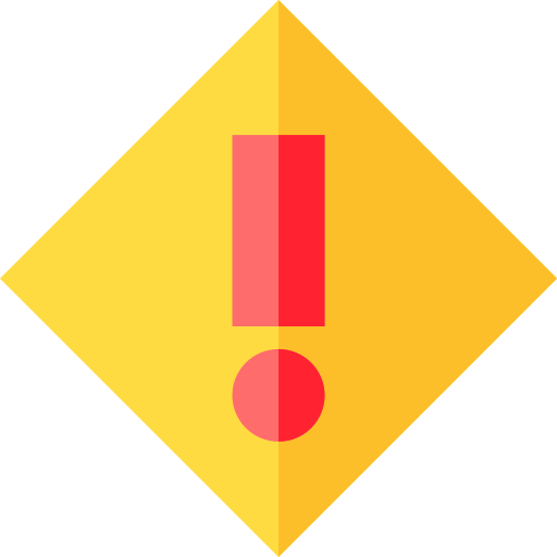 경고 표시 Basic Straight Flat icon