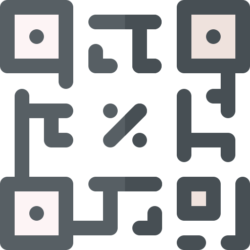 qr code Basic Rounded Flat icona