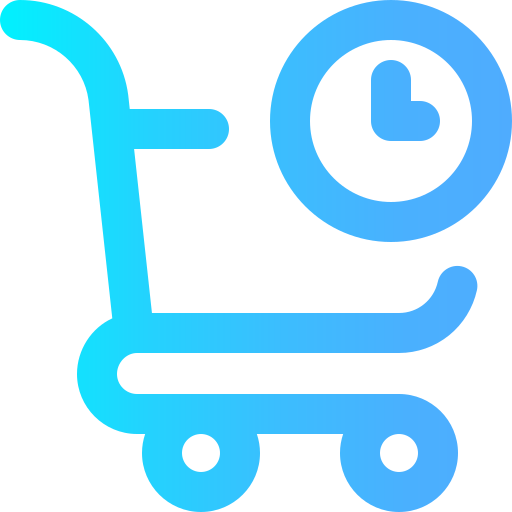 carrito de compras Super Basic Omission Gradient icono