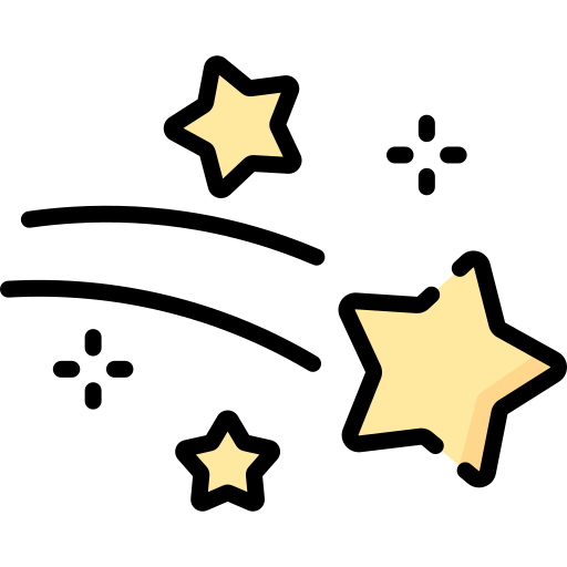 estrella fugaz Special Lineal color icono