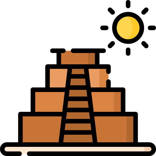 piramide maya Special Lineal color icona