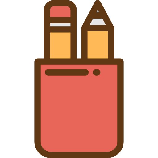 Pencil case Detailed Rounded Lineal color icon