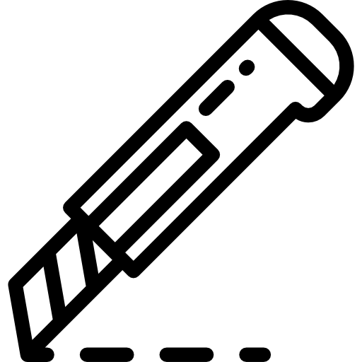 nóż Detailed Rounded Lineal ikona