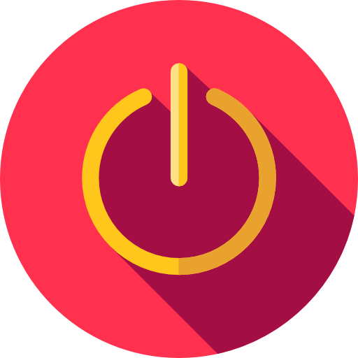 botón de encendido Flat Circular Flat icono