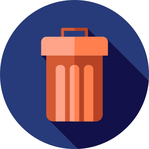 Garbage Flat Circular Flat icon
