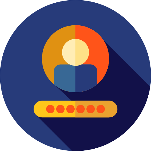 Password Flat Circular Flat icon