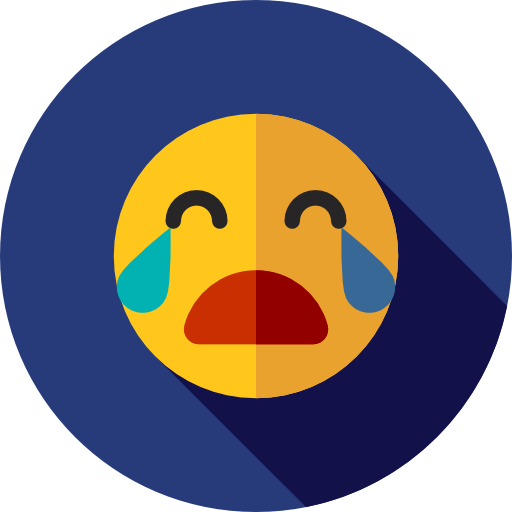Crying Flat Circular Flat icon