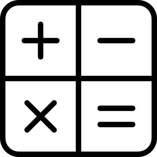 Calculator Basic Miscellany Lineal icon