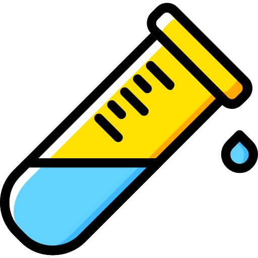 Test tubes Basic Miscellany Yellow icon