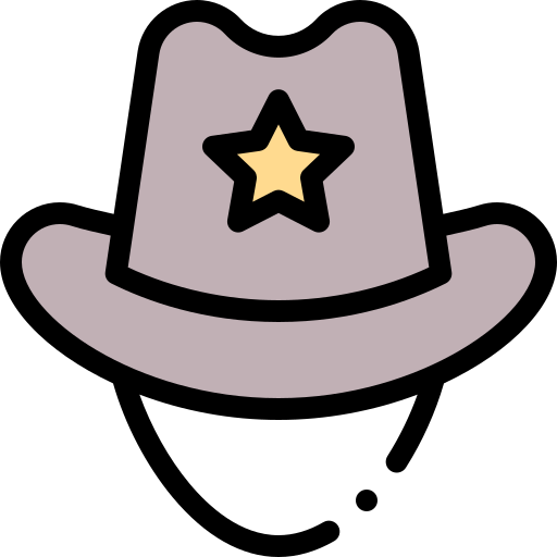 chapéu de caubói Detailed Rounded Lineal color Ícone